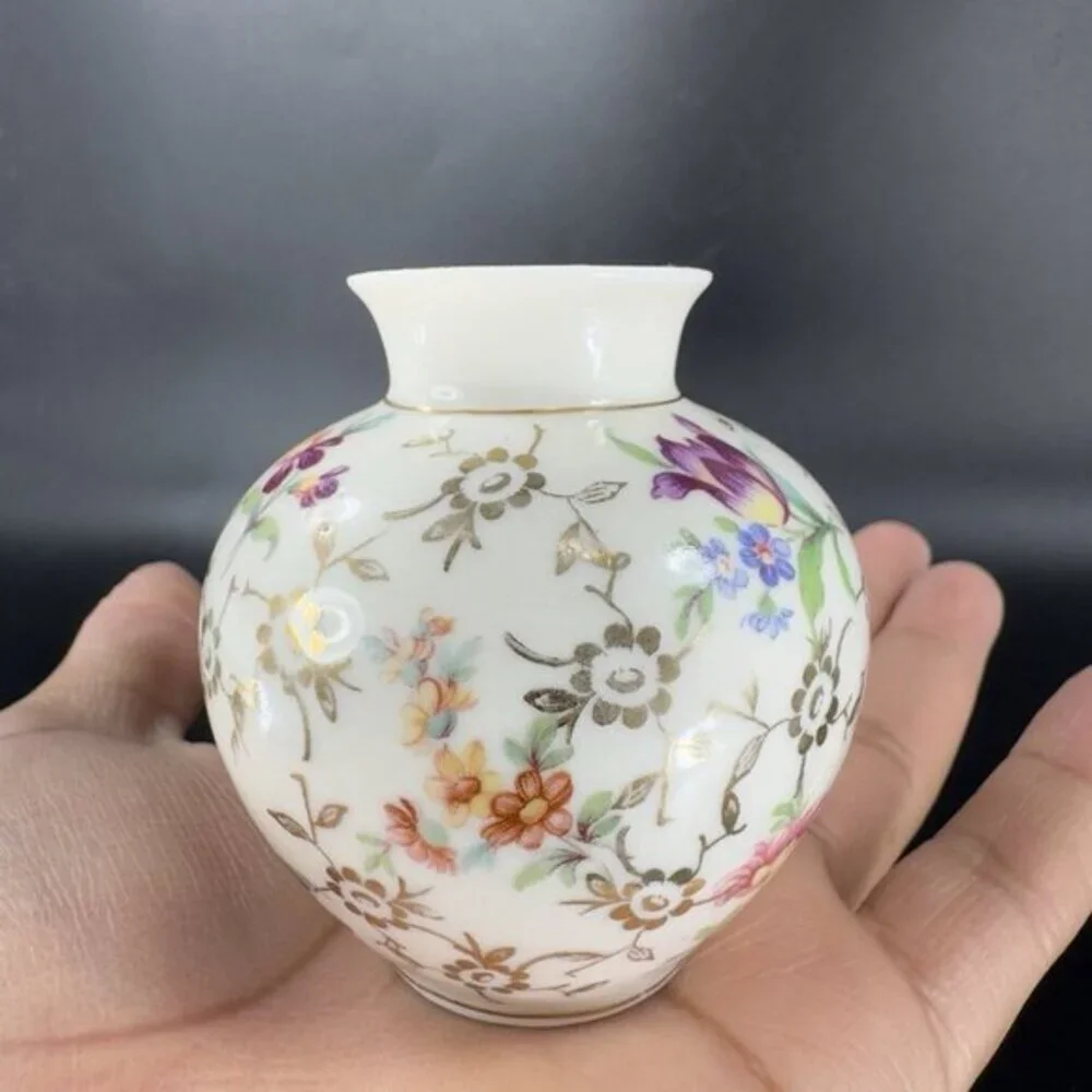 1950s Kronach Bavaria OCA Porcellan Floral Vase‎ Bud Vase Marked Anita 63/1 VTG